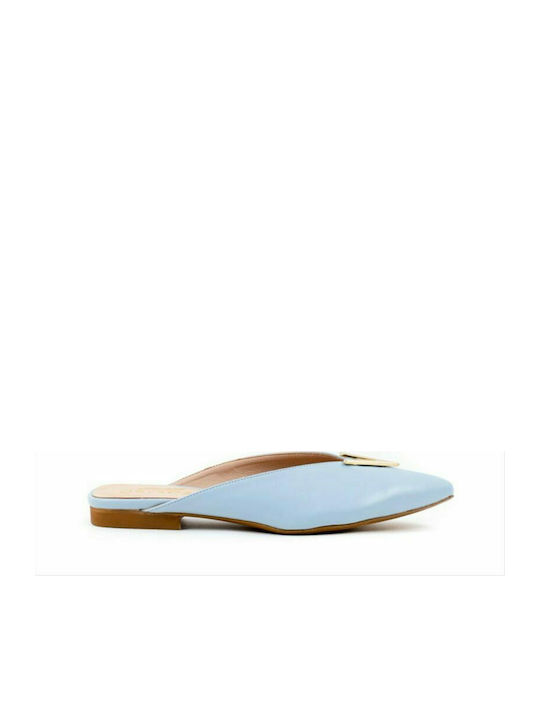 Sante Flat Mules Light Blue