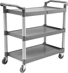 Delta Cleaning Küchenwagen für gewerbliche Küche mit 3 Ebenen H97xB107xT50cm