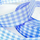 Fabi Ribbon Fabric Checked In Blue Colour Κορδέ...