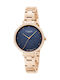 Obaku Pacifica Lapis Rose Damen Uhr mit Gold Metallarmband