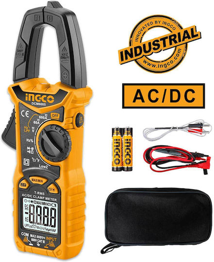 Ingco Ampermetru clește Digital 600A AC DCM6005 cu Cleme