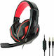 Oakorn P40 Über Ohr Gaming-Headset mit Verbindung 2x3,5mm Schwarz