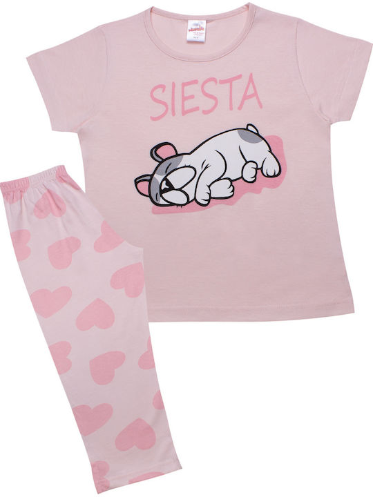 Minerva Kids' Pajamas Summer Pink Siesta