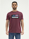 Emerson T-shirt Bărbătesc cu Mânecă Scurtă Burgundy