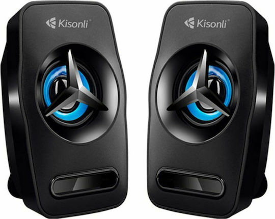 Kisonli L-3030 2.0 Speakers 6W Black
