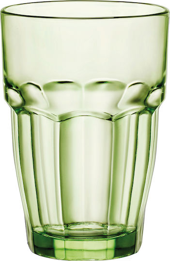 Bormioli Rocco Rock Bar Glass Cocktail/Drinking Water Coffee/Freddo from Glass in Green Colour 370ml