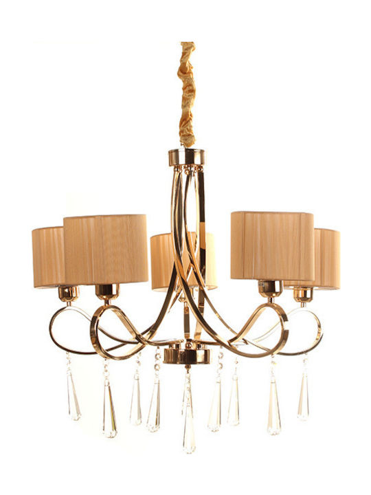 Keskor Chandelier Lampshade 5xE27 Gold 68cm 2059/5 GD