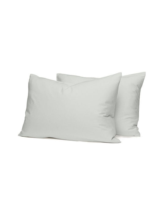 Sunshine Cotton Feelings Pillowcase Set with Envelope Cover 106 Light Grey 50x70cm.