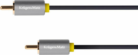 Kruger & Matz Cable RCA male - RCA male 1m KM0301