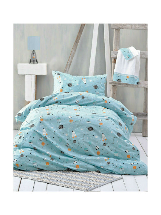 Rythmos Kids Quilts Semi Double Set with Pillowcase Astroworld Blue 160x240cm