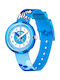 FlikFlak Kids Analog Watch Zebrannah with Fabric Strap Light Blue