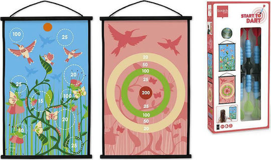 Scratch Europe Set with Target & Darts Children's Magnetic Target 2 Sides with 6 Darts - Colibri