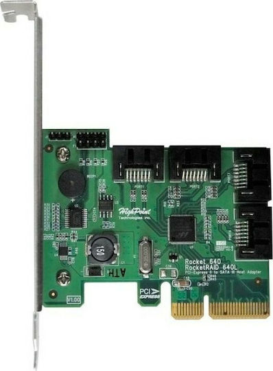 Highpoint PCIe-Karte Mit 4 Anschlüssen RAID SATA III