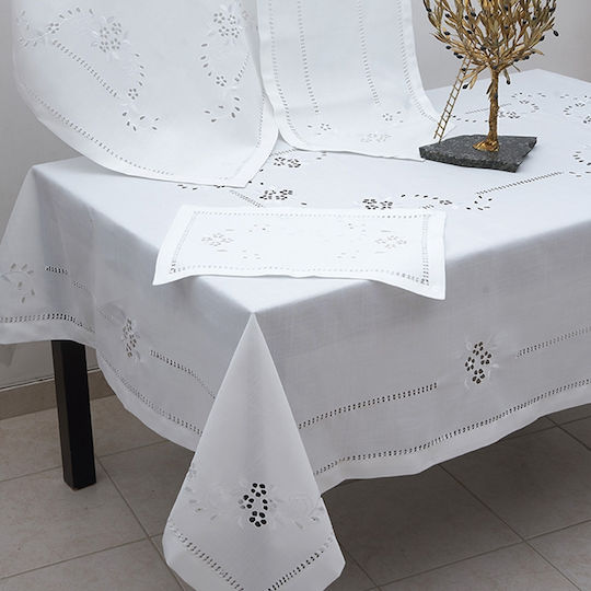 Ilis Home Tischtuch Geschnitten 80352 With pointed embroidery 140x180cm Ilis Home Tischtuch Geschnitten 80352 With pointed embroidery 140x180cm