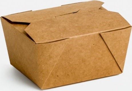 Disposable Food Paper Box Kraft 13x10.5x6.5cm 50pcs