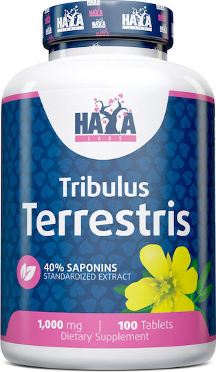 Haya Labs Tribulus Terrestris 1000mg Συμπλήρωμα για Λίμπιντο & Ενίσχυση της Τεστοστερόνης 100 κάψουλες