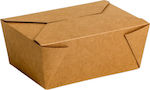 Disposable Food Paper Box Kraft 18.5x9x5.5cm 75pcs