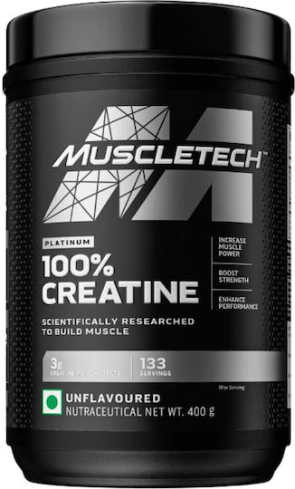 MuscleTech Platinum 100% Creatine Micronized Μονοϋδρική Κρεατίνη Unflavoured 400gr
