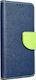 Fancy Wallet Δερματίνης Navy Μπλε (Redmi Note 9T)