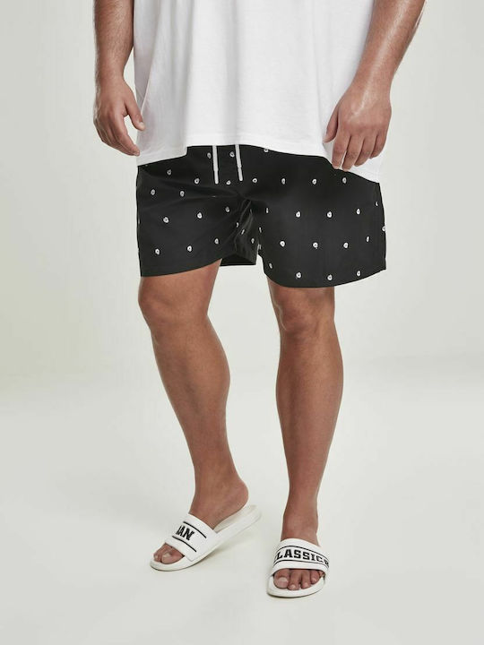 Embroidery Ανδρικό Μαγιό Σορτς Skull / Black / White με Σχέδια