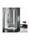 Starlet Quadrant QS80T-100 Cabin for Shower Semi-circular with Sliding Door 80x80x180cm Clear Glass Chrome