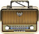 KEMAI MD-1909BT Retro mit Bluetooth und USB Gold