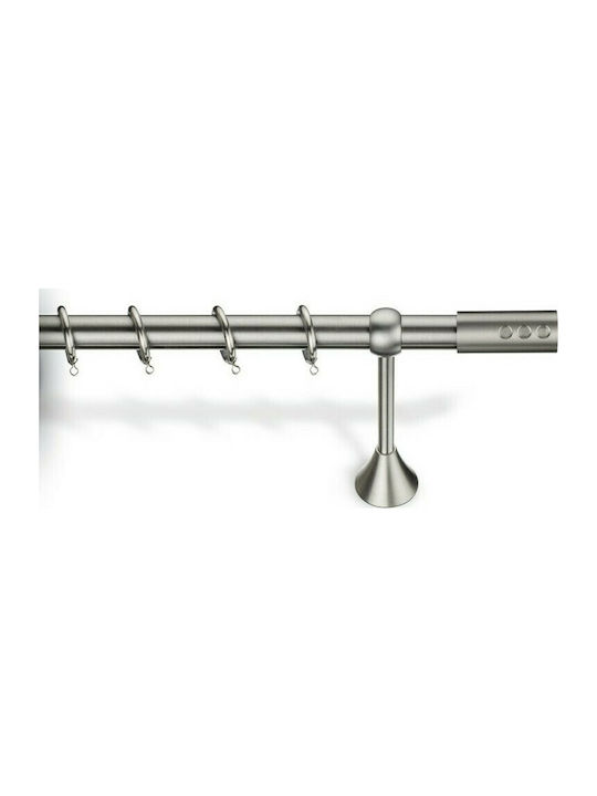 Viobrass Metallisch Vorhangstange Einfach Φ25mm 260cm Nickel Matte