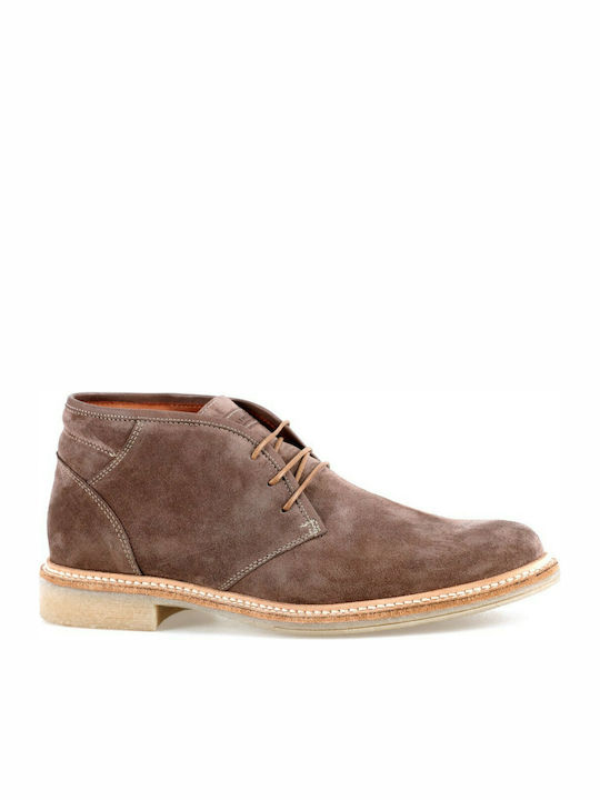 Damiani 730 Men's Suede Boots Brown