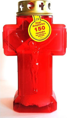 Plastic Memorial Electric Tribute Candle Red 150 Days Burning Time