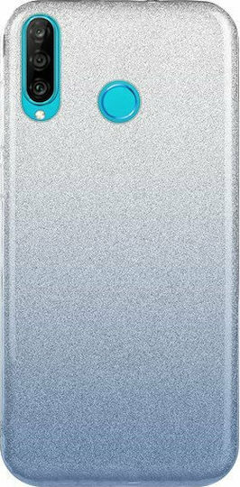 Forcell Glitter Shine Back Cover Σιλικόνης Μπλε (Huawei P30 Lite)