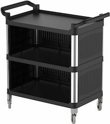 Plast Port Küchenwagen für gewerbliche Küche mit 3 Ebenen H97xB80xT50cm