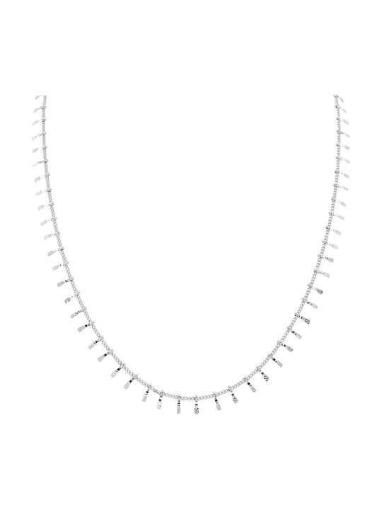 AMORINO Halskette IRIDE-10 Edelstahl silber