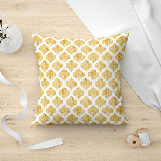 Lino Home Калъф за Възглавница Cell от 100% Памук 201 Златист 45x45см
