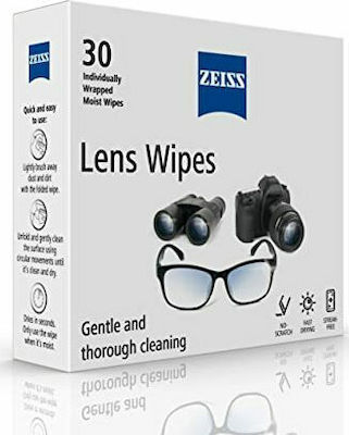 Zeiss Lens Wipes Кърпички за почистване на лещи Антизамъгляващи и антистатични 30бр