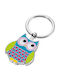 Troika Metallic Silver Keychain Rosy