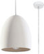 Sollux Flawiusz Μοντέρνο Κρεμαστό Φωτιστικό Μονόφωτο με Ντουί E27 σε Λευκό Χρώμα