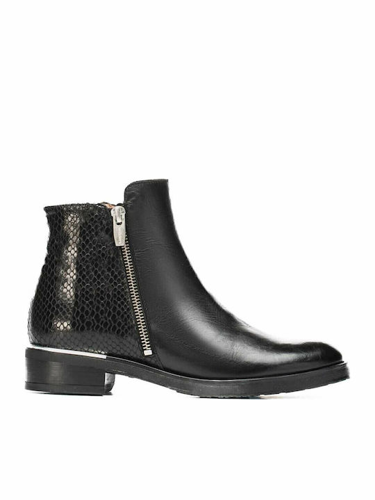 Leather Women's Ankle Boots Black