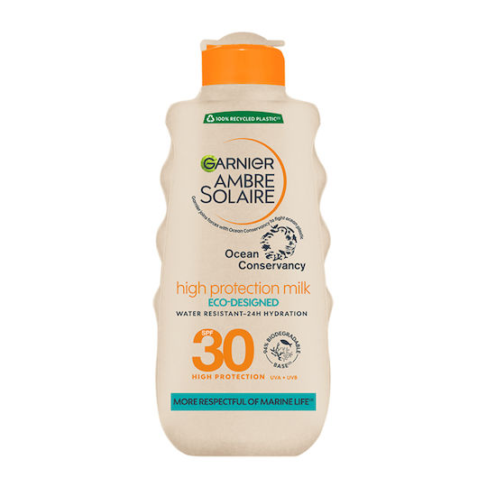 Garnier Ambre Solaire Ocean Protect High Protection Milk Waterproof Sunscreen Body Cream SPF30 200ml