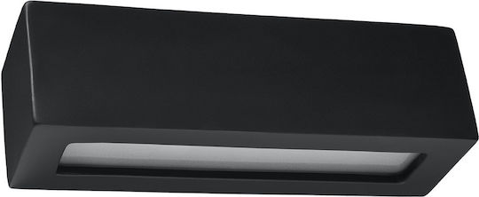 Sollux Vega Modern Lamp Wall with Socket E27 Black 40x20x15cm
