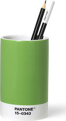 Plastic Pencil Case in Green Color 6.35x19.05cm.