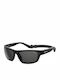 Polaroid Men's Sunglasses with Black Horn-Rimmed Frame and Grey Polarized Lens PLD7037/S 807/M9