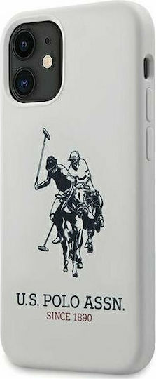 U.S. Polo Assn. Silicone Collection Umschlag Rückseite Silikon Weiß (iPhone 12 mini)