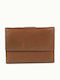 Small Leather Women's Wallet Classic Tabac Brown