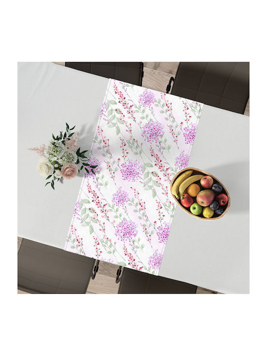 Lino Home Valquiria Cotton & Polyester Tablecloth Runner 301 Pink 45x145cm