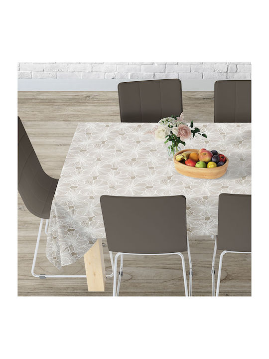 Lino Home Diva Cotton & Polyester Checkered Tablecloth 090 Mocca 140x140cm