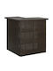 Tisch Bar für Außenbereich Rattan Stabil Brown 100x50x105cm