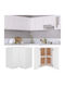 Corner Cabinet Wall White 57x57cm