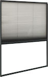 vidaXL Σίτα Παραθύρου Πλισέ Μαύρη από Fiberglass 160x110cm 148669