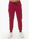 Sweatpants with Elastic Burgundy