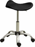 vidaXL Wheeled Stool 49cm Black